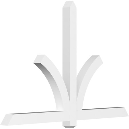 Ekena Millwork Redmond Architectural Grade PVC Gable Bracket, 72"W x 48"H x 4"D x 4"F, 16/12 Pitch GBP072X48X0404RED00